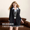 三彩2026春季新款休闲西装外套双排扣简约正肩小西服宽松气质M 商品缩略图3