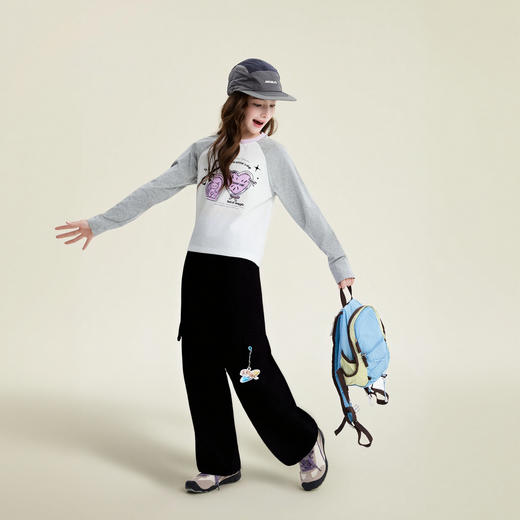 笛莎Deesha 童装女童裤子2026春新款休闲阔腿工装裤 商品图2