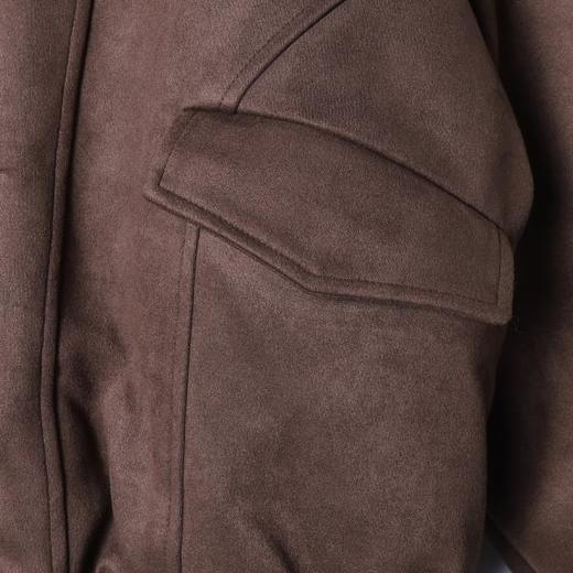 SDSA男士秋冬新款痞帅男装美式压线复古毛领拼接夹克外套百搭宽松 商品图2