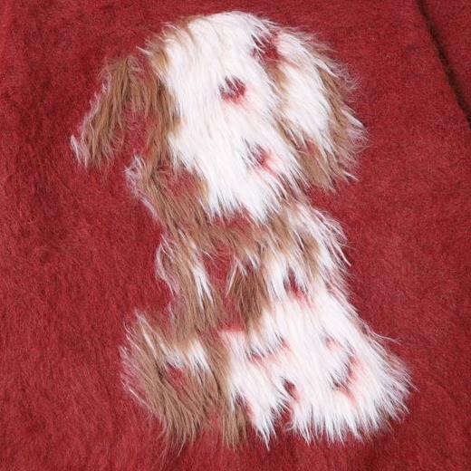 Z0000527SDSA男士秋冬新款痞帅男装慵懒风撞色小狗图案圆领毛衣百搭时尚 商品图2