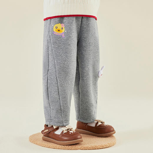 【抗菌加绒】B.Duck小黄鸭童装冬季针织长裤90-130 FF5673011 商品图5