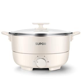 苏泊尔（SUPOR）分体式电火锅多用途锅家用多功能电热锅电煮锅无极旋钮操控4L大容量网红不粘锅1300W大功率H27YK37