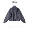 SDSA秋冬新款痞帅男装韩版纯色假两件羽绒服外套双拉链翻领百搭 商品缩略图4