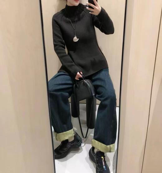 D121626半高领荷叶边针织衫女2025秋冬新款套头毛衣 商品图10