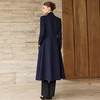 IWY/藏青色羊毛呢子大衣秋冬新款高级感气质通勤职业装外套女WC367 商品缩略图7