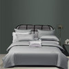 帝豪高密度纯棉素色绣花床笠四件套-古典银【A35】 商品缩略图0