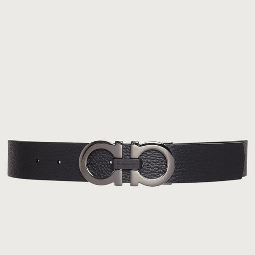 【四】FERRAGAMO 菲拉格慕 男士双面可调节GANCINI腰带 黑色 67 8783 476361 商品图0