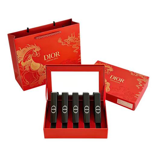 【送礼袋 马年限定礼盒】Dior/迪奥惊艳细管口红五件套1.6g （漆光226-120-390-168-550）  香港直邮C 商品图7