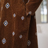绽放855朵/绣花灯连衣裙·棉灯芯绒几何刺绣藏肉显瘦裙子女中长款 商品缩略图3