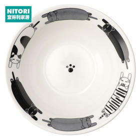 NITORI宜得利家居厨房餐具日式卡通餐盘饭碗圆盘方盘面碗黑猫DS509