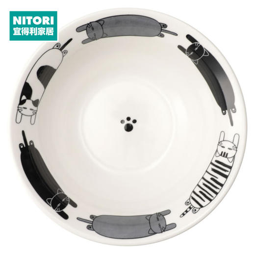 NITORI宜得利家居厨房餐具日式卡通餐盘饭碗圆盘方盘面碗黑猫DS509 商品图0