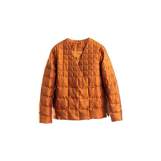 绽放769朵/鹅绒方格新中式短款羽绒服女冬加厚宽松显瘦羽绒外套 商品图3