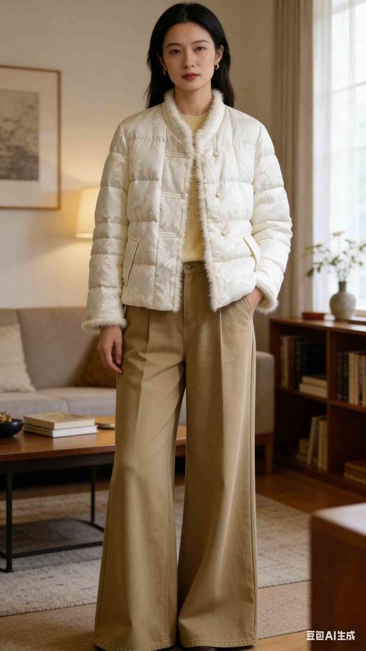 立领水貂边羽绒服589903,均码 国风 商品图12