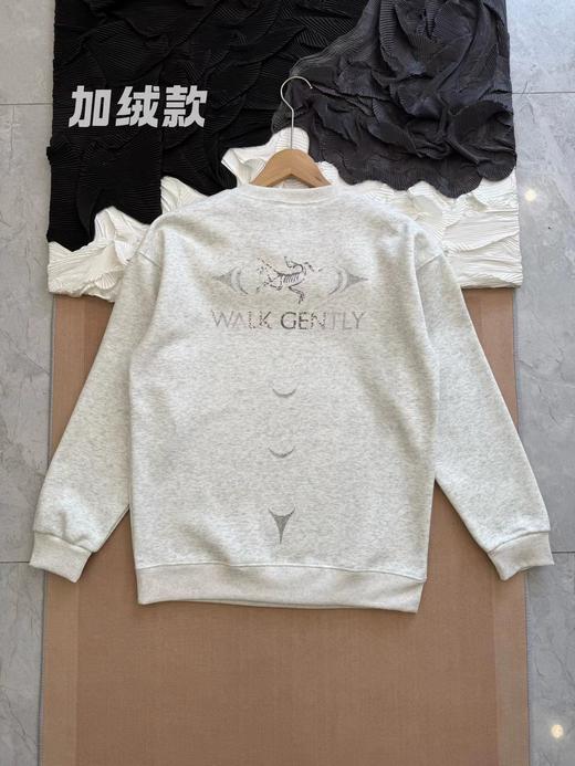 D121625冬季新款印花logo加绒圆领长袖卫衣男女同款 商品图4