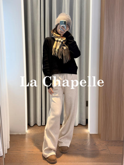 会员福利【500g高克重】拉夏贝尔/La Chapelle过年王炸裤！一条顶两条冬季加绒直筒显瘦休闲裤 商品图6