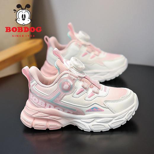 巴布豆童鞋女童鞋子秋冬新款皮面防水儿童旋转扣公主运动鞋潮 商品图2