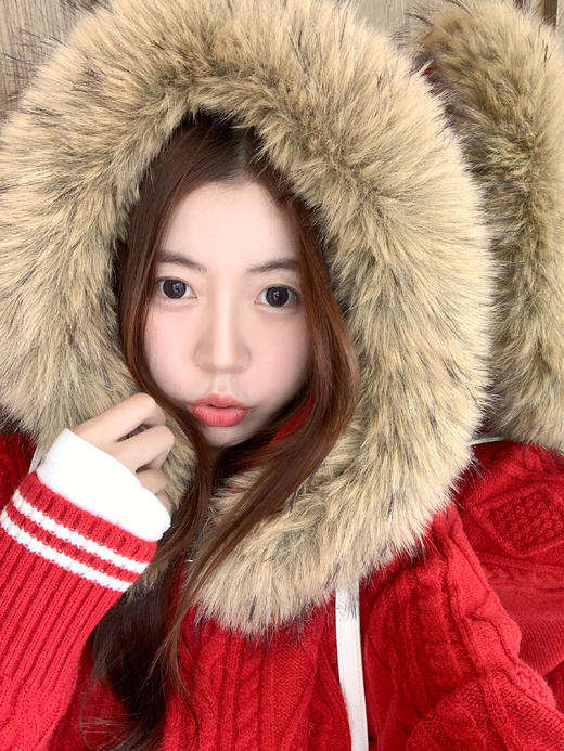 <曾小咸推荐>现货秒杀 ！微信超特价！韩系毛领连帽毛衣 日常279.99 立减120 秒杀159.99！！ 商品图5