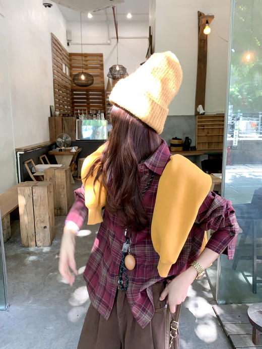 <曾小咸推荐>现货秒杀 ！微信超特价！韩系复古红色格子衬衫 日常199.99 立减100 秒杀99.99！！ 商品图6