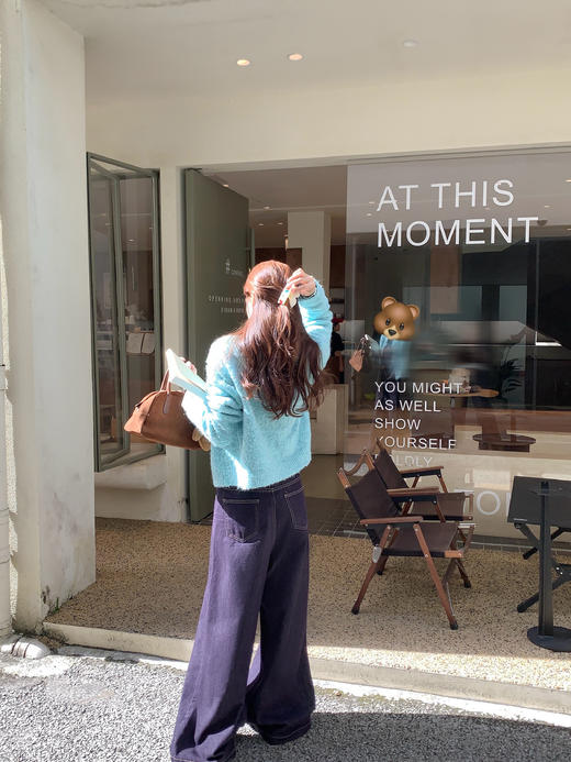 <曾小咸推荐>现货秒杀 ！微信超特价！多巴胺蓝绿短款毛衣 日常159.99 立减50 秒杀109.99！！ 商品图6