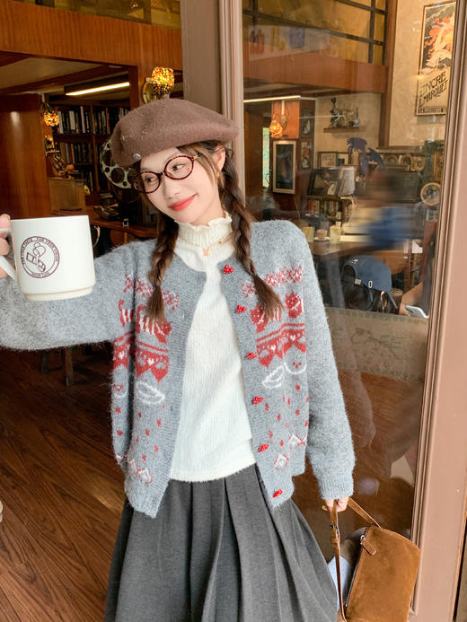 <曾小咸推荐>现货秒杀 ！微信超特价！韩系复古毛衣开衫 日常219.99 立减90 秒杀129.99！！ 商品图8