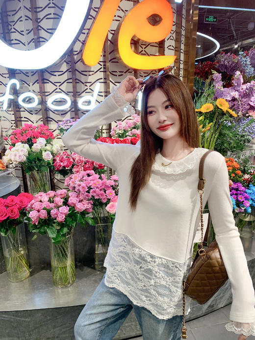 <曾小咸推荐>现货秒杀 ！微信超特价！蕾丝拼接打底衫 日常169.99 立减80 秒杀89.99！！复古牛仔裤秒杀99.99！！ 商品图13