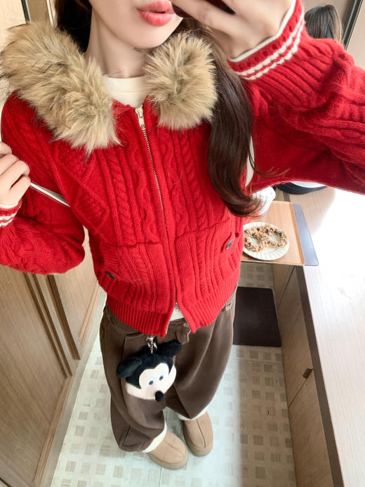 <曾小咸推荐>现货秒杀 ！微信超特价！韩系毛领连帽毛衣 日常279.99 立减120 秒杀159.99！！ 商品图8