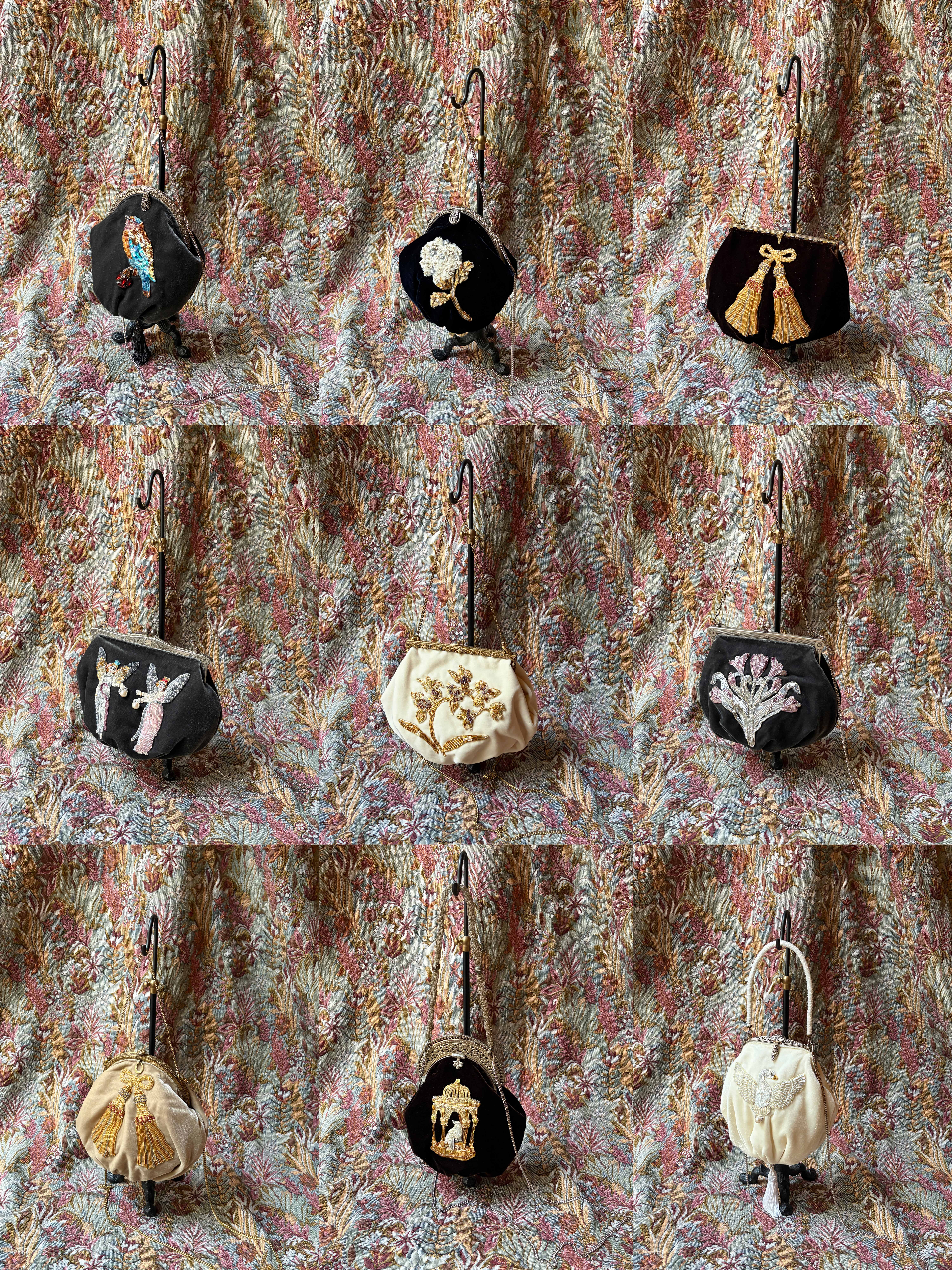 Wild Rose Hips 26SS 手工珠绣古董口金包