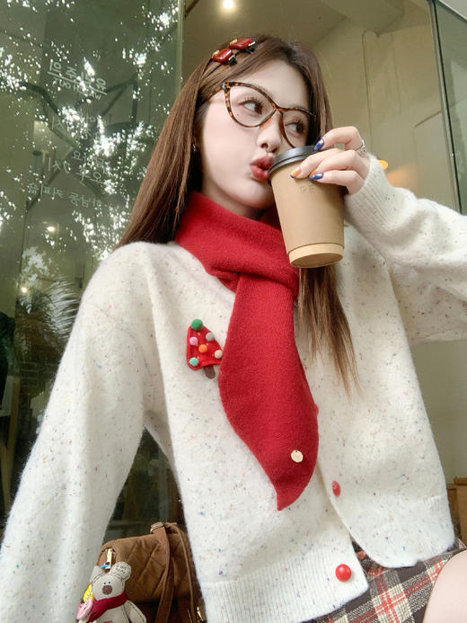<曾小咸推荐>2.12现货秒杀 ！微信超特价！ 纯色围巾 日常79.99 立减50 秒杀29.99！！韩系短款毛衣开衫  秒杀109.99！！ 商品图12