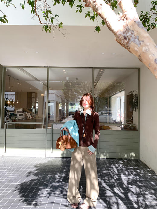 <曾小咸推荐>现货秒杀 ！微信超特价！多巴胺蓝绿短款毛衣 日常159.99 立减50 秒杀109.99！！ 商品图12