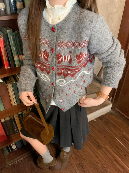 <曾小咸推荐>现货秒杀 ！微信超特价！韩系复古毛衣开衫 日常219.99 立减90 秒杀129.99！！ 商品图6