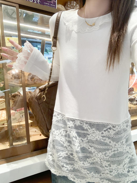 <曾小咸推荐>现货秒杀 ！微信超特价！蕾丝拼接打底衫 日常169.99 立减80 秒杀89.99！！复古牛仔裤秒杀99.99！！ 商品图7