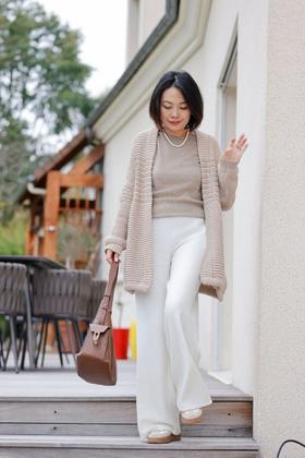 100%山羊绒直筒长裤，羊绒神裤必入！