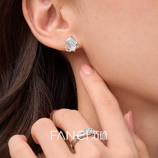 Fanci范琦 山海之恋系列极地之心耳钉送女朋友生日礼物闺蜜款 商品图3