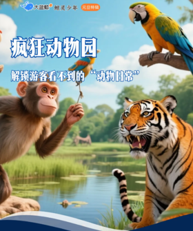 大蓝鲸爱研学|【元旦特辑·疯狂动物园】走进湿地动物园幕后探秘，给猴子当大厨、化身动物小医生，制作新年鱼灯，趣玩赛“马”PK，解锁不一样的假期时光！