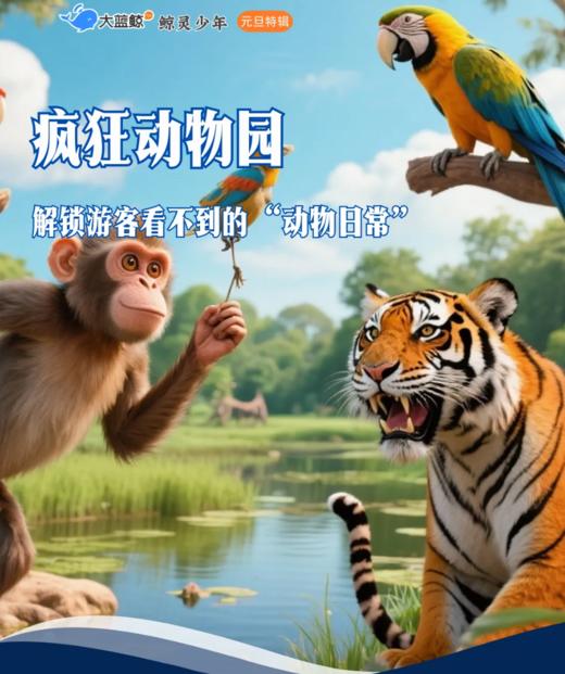 大蓝鲸爱研学|【元旦特辑·疯狂动物园】走进湿地动物园幕后探秘，给猴子当大厨、化身动物小医生，制作新年鱼灯，趣玩赛“马”PK，解锁不一样的假期时光！ 商品图0