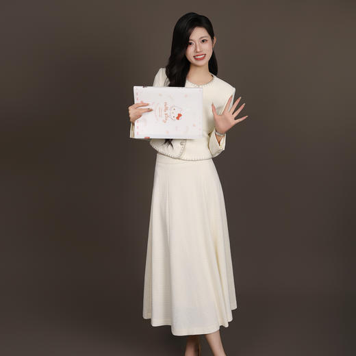 法小曼*子珍专区白色面试商务主持人西装套裙女小香风教师录课演讲职业套装 商品图4