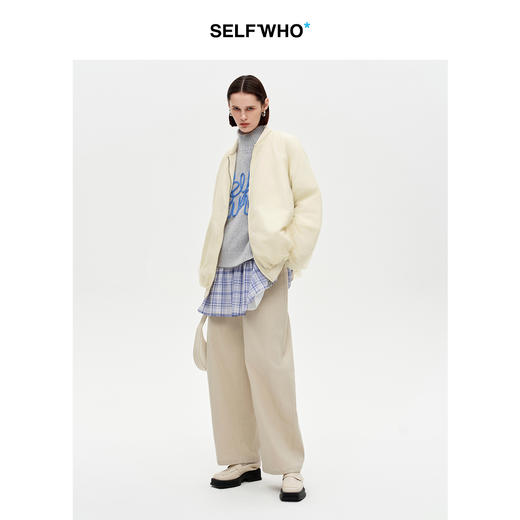 SELFWHO90白鸭绒拼接轻薄网纱羽绒服女2025冬季新款保暖宽松外套 商品图3