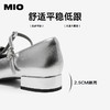MIO米奥2026春季新款圆头粗跟T字带玛丽珍鞋蝴蝶结甜美风浅口单鞋M261413633 商品缩略图4
