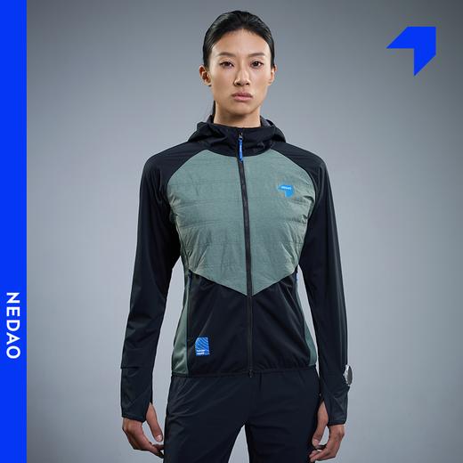 内道撞色拼接带帽软壳女士防风透气马拉松训练比赛跑步外套 商品图2