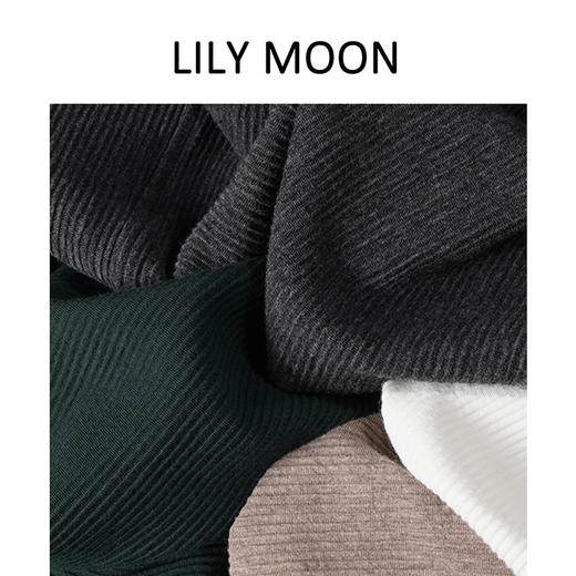 LILY MOON港风肌理感圆领宽松卫衣 商品图5