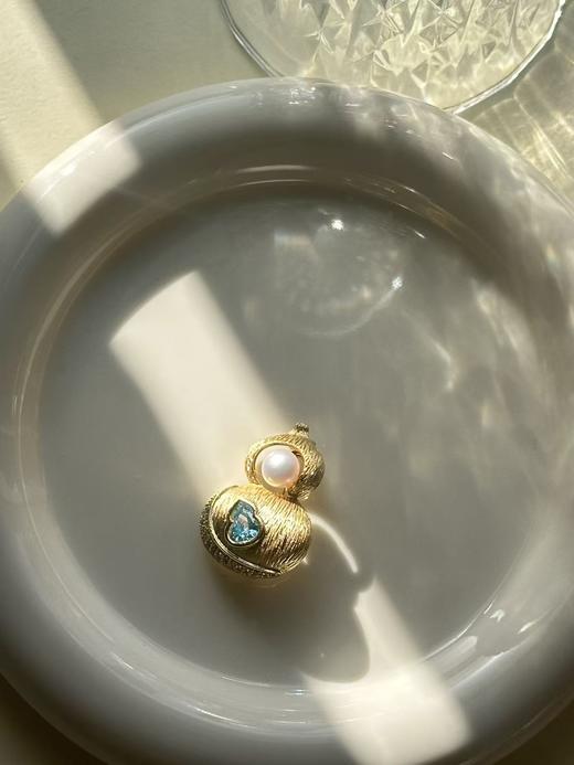 【秒杀】佐奈美（SANAMI）复古国风淡水珍珠胸针吊坠（送链子一条） 商品图3