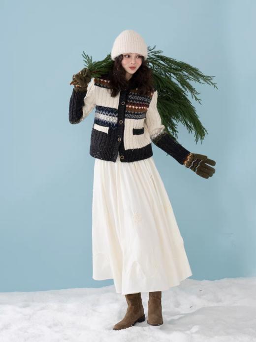 浮生八记/25D238/25D220/全羊毛不规则费尔岛手工毛衣开衫马甲 商品图1