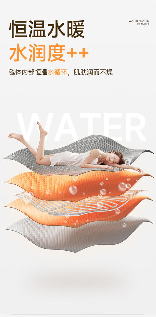 【新品上市】环鼎水暖电热毯单人双人电褥子水暖水循环水暖毯1.8x2.0米宽防水防电 【礼盒装】【送礼实用好物】 智能触屏可遥控1.8*2.0米 商品图11