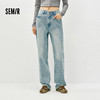 森柔|森马牛仔裤女春季做旧浅色长裤女生显瘦潮流简约时尚直筒裤 商品缩略图1