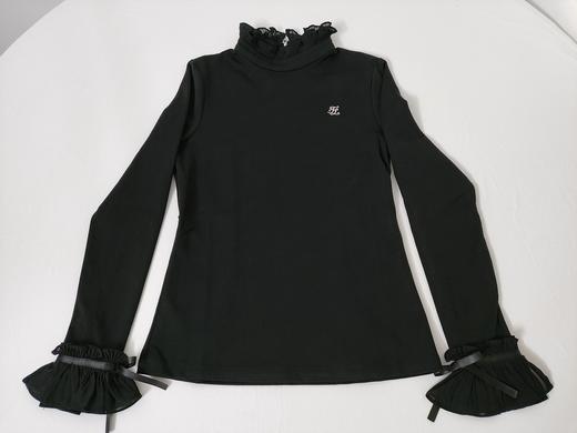 仙女🧚‍♀️家女士新款花边立领上衣来啦！非常lady的一款长袖！用水绒蕾丝褶皱工艺，注意区别外面市场货！手感柔和，优雅渗透到整个设计里，品质高也不会扎肉，双层也完全不会影响面料原有的柔软质感！ 商品图5