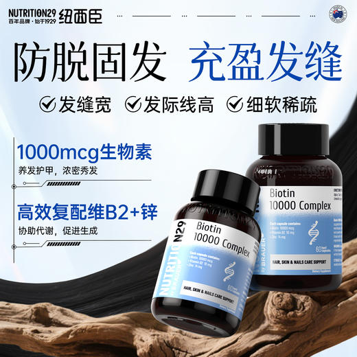 【原装进口】Nutrition29纽西臣生物素60粒防脱生发男女可用 商品图4