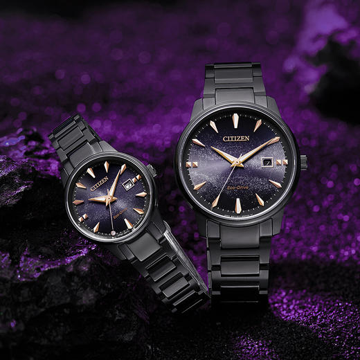 西铁城/CITIZEN 星河紫盘光动能情侣腕女表EW2595-81X 商品图4