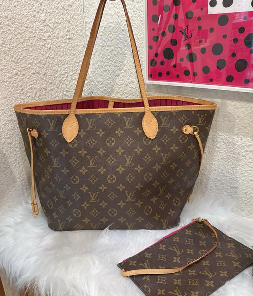 LV nf 中号 老花 红内衬 单肩包 商品图0