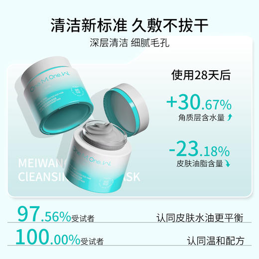 美望油肌清洁黑泥膜专研控油磁吸 泥膜涂抹面膜 保湿控油 商品图2