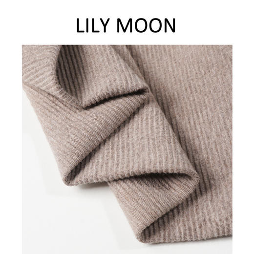 LILY MOON港风肌理感圆领宽松卫衣 商品图4